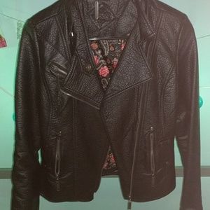 Black faux leather jacket